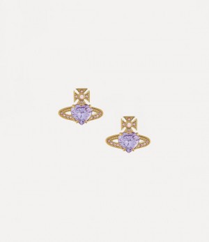 Vivienne Westwood Ariella Earrings Gold/Rose Opal,Vintage Rose Crystal/Lavender Cz | 235618PAF