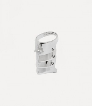 Vivienne Westwood Armour Ring Platinum | 095648BHX