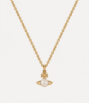 Vivienne Westwood Balbina Pendant Gold Cream Pearl | 956210HLD