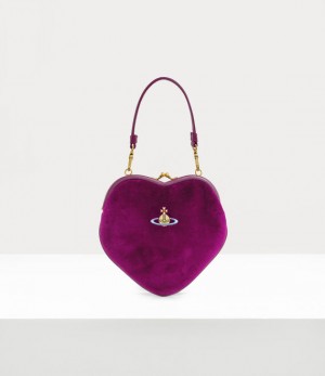 Vivienne Westwood Belle Heart Frame Purse Purple | 678405TFM