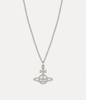 Vivienne Westwood Calliope Pendant Necklace Platinum / White Cz | 671349IOU