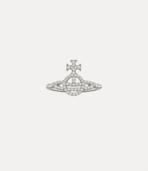 Vivienne Westwood Calliope Ring Platinum / White Cz | 138625LKJ