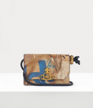 Vivienne Westwood Card Holder With Strap Rubbish Print | 173045YLR