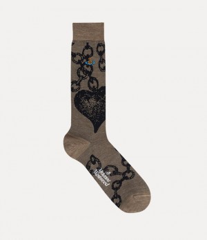 Vivienne Westwood Chain Socks Brick | 508239KXS