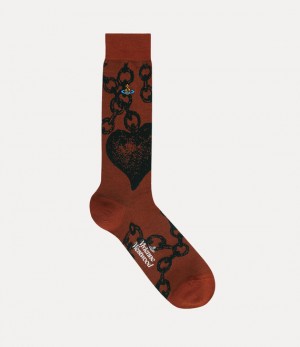 Vivienne Westwood Chain Socks Brick | 946073BDS