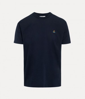 Vivienne Westwood Classic T-shirt Multicolour Orb Navy | 273640LVS