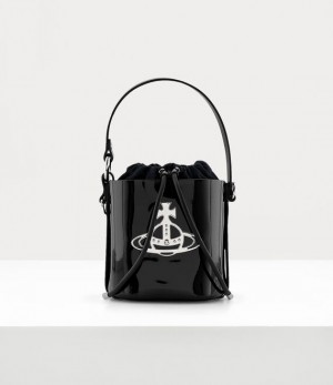 Vivienne Westwood Daisy Small Drawstring Bucket Bag Black | 652709FSK