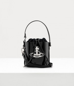 Vivienne Westwood Drawstring Bucket Black | 590132CXQ