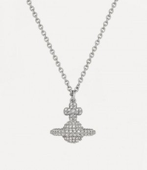 Vivienne Westwood Grace Small Pendant Necklace Platinum / Crystal | 903451DWZ