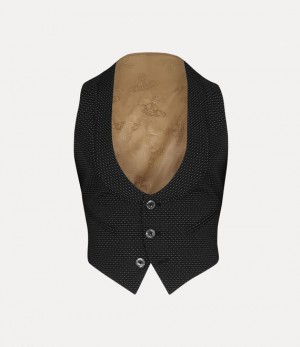 Vivienne Westwood Horseshoe Waistcoat Black | 801357QLF