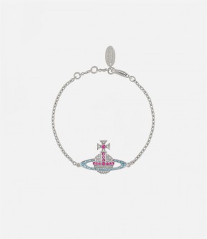 Vivienne Westwood Kika Bracelet Platinum / Crystal, Fuchsia, Indicolite Crystal | 807695IHY