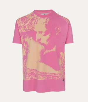 Vivienne Westwood Kiss Oversized T-shirt Pink | 197520FEV