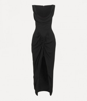 Vivienne Westwood Long Panther Dress Black | 439680QAP