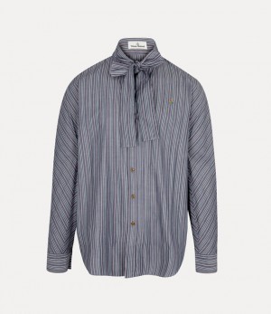 Vivienne Westwood M Metro Shirt Navy | 563120LQR