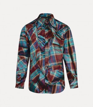 Vivienne Westwood M Violin Shirt Multi Tartan | 516238LXS