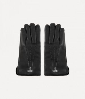 Vivienne Westwood Man Classic Gloves Black - Silver Hw | 682954QWE