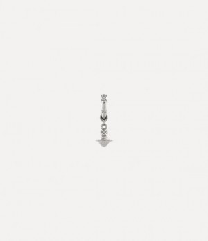 Vivienne Westwood Man. Pauliana Single Earring Oxi Silver | 358417SVB