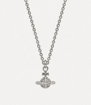 Vivienne Westwood Mayfair Small Orb Pendant Rhodium Crystal | 910472SQR