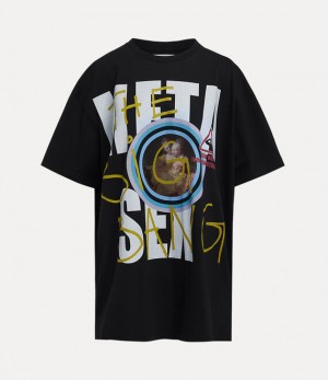 Vivienne Westwood Meta Sex Oversized T-shirt Black | 143795BJP