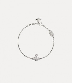 Vivienne Westwood Narcissa Bracelet Platinum / White Cz | 873512LIP