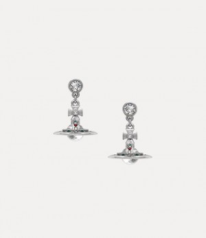 Vivienne Westwood New Petite Orb Earrings Platinum | 326917XKF