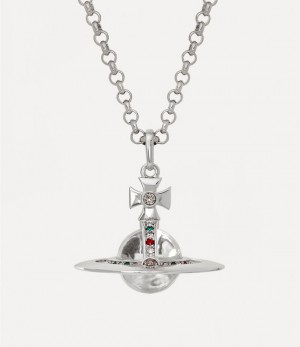 Vivienne Westwood New Small Orb Pendant Necklace Platinum | 972514SOB