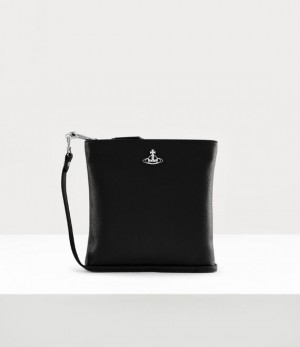 Vivienne Westwood New Square Crossbody Black | 602935HKB