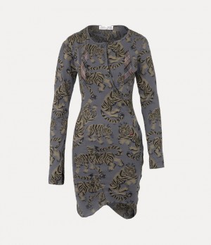 Vivienne Westwood Orgy Cardigan Dress Gray Tiger | 579304QWC