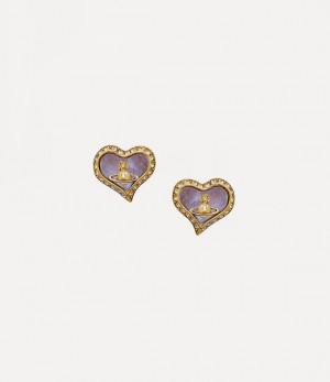 Vivienne Westwood Petra Earrings Gold/Lavender Pearl Tint Mop/Light Colorado Topaz | 476058NDQ