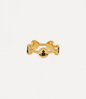 Vivienne Westwood Ramaa Ring Gold / Black Patina | 125468UWS