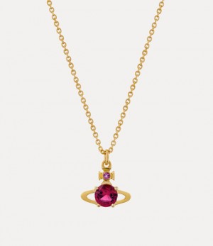 Vivienne Westwood Reina Pendant Necklace Gold / Ruby Cz | 865293HBG