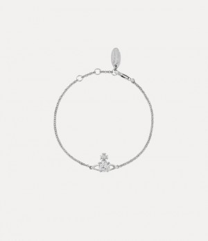 Vivienne Westwood Reina Small Bracelet Platinum / White Cz | 581904UAV