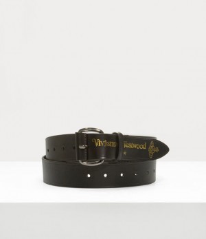 Vivienne Westwood Roller Buckle Belt Black | 250738ZDE