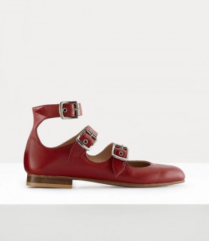 Vivienne Westwood Roman Three Strap Red | 785419LRF