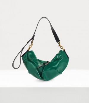 Vivienne Westwood Small Agnes Shoulder Bag Green 3d Orb | 190856JSA