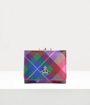 Vivienne Westwood Small Frame Wallet Candy Tartan | 416380HFV