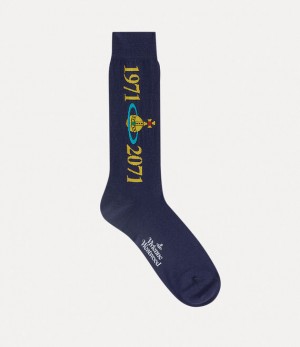 Vivienne Westwood Soccer Sock Navy Blue | 849061NUM