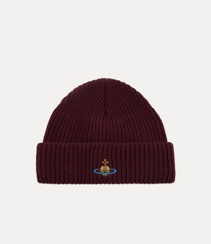 Vivienne Westwood Sporty Beanie Navy Blue | 926075FRA