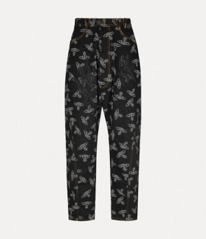 Vivienne Westwood Twisted Seam Jeans Black/Orbs | 306879GLX