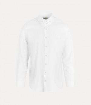 Vivienne Westwood Two Button Krall Shirt White Stripes | 907132JEO