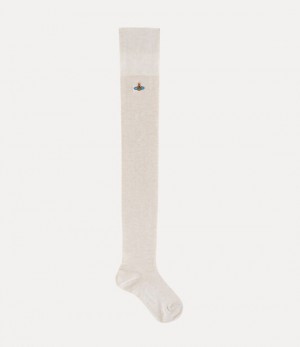 Vivienne Westwood Uni Over The Knee Socks Pearl | 586437FTO