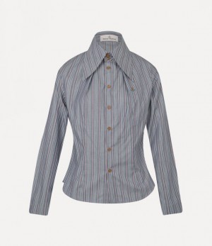 Vivienne Westwood W Violin Shirt Navy | 895720CIT