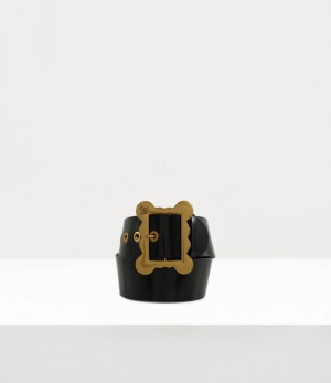 Vivienne Westwood Wide Frame Buckle Belt Black | 782513ZFT