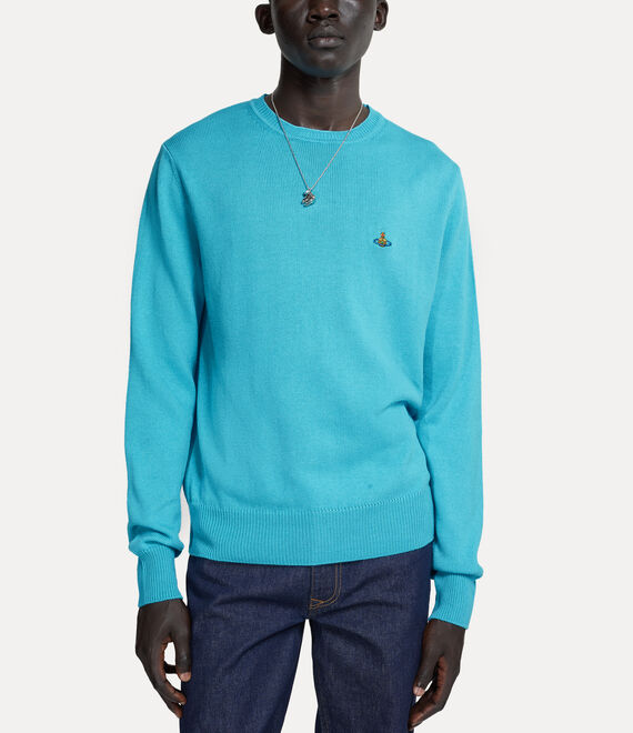 Vivienne Westwood Alex Round Neck Sweater Turquoise | 190678WVX