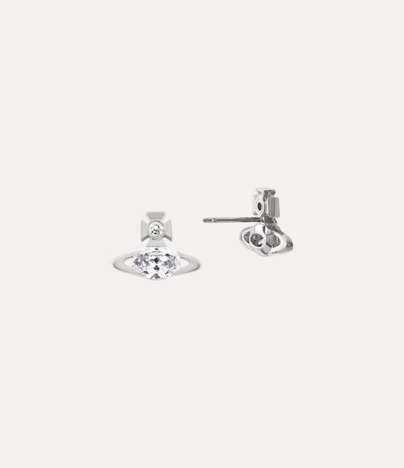 Vivienne Westwood Allie Earrings Platinum / White Cz | 471098KPN