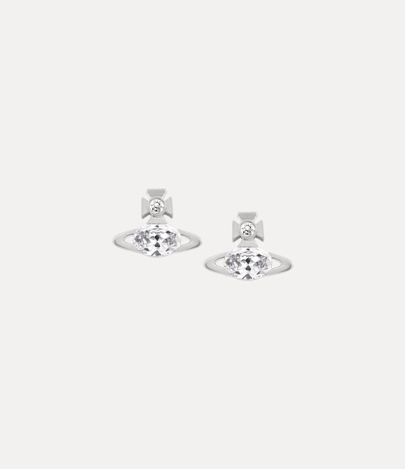 Vivienne Westwood Allie Earrings Platinum / White Cz | 471098KPN