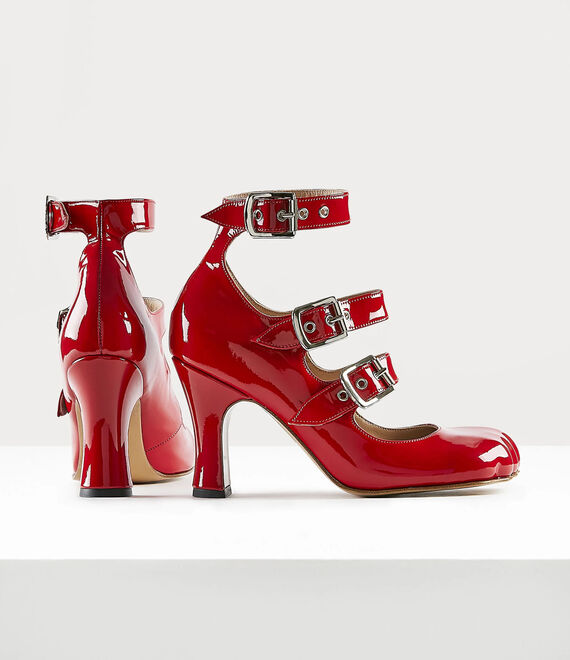 Vivienne Westwood Animal Toe Three-strap Red | 516420XJZ