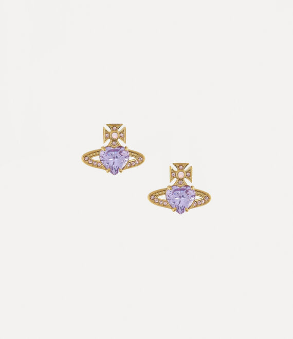 Vivienne Westwood Ariella Earrings Gold/Rose Opal,Vintage Rose Crystal/Lavender Cz | 235618PAF