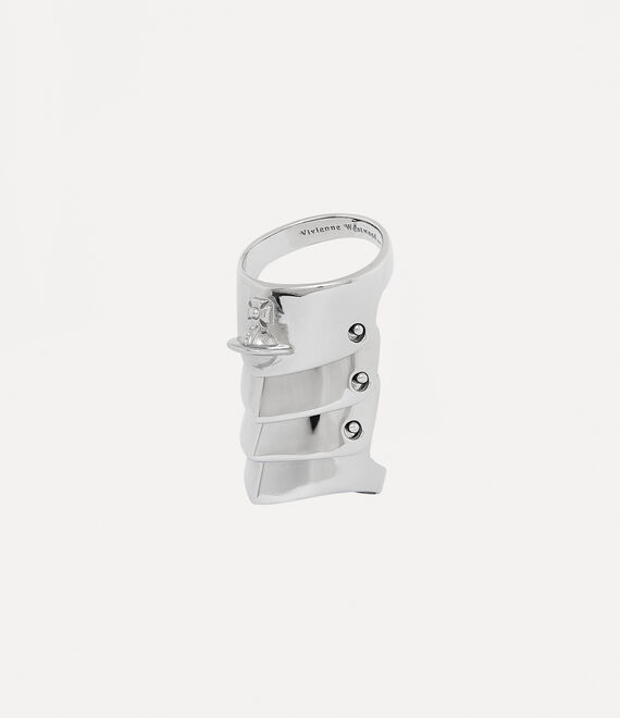 Vivienne Westwood Armour Ring Platinum | 095648BHX