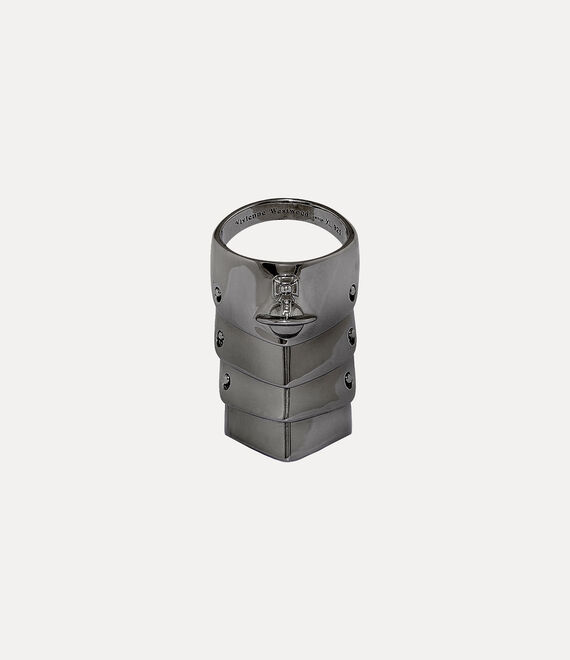 Vivienne Westwood Armour Ring Ruthenium | 184753HBU